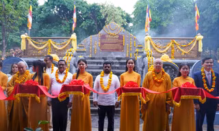 Tổng thống Sri Lanka cắt băng khánh thành khuôn viên cây Bồ đề thiêng tại chùa Bái Đính