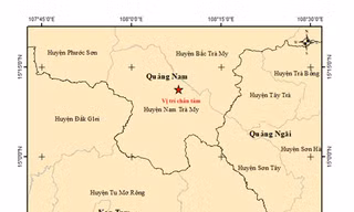 Xảy ra động đất tại huyện miền núi Quảng Nam