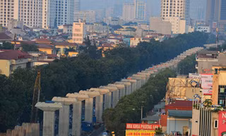 Cận cảnh tiến độ dự án đường sắt trên cao Hà Nội