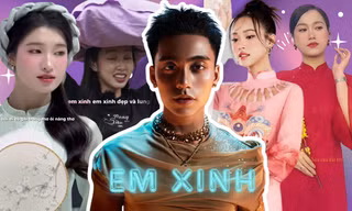 Sao Việt cùng bắt trend "Em Xinh" của MONO nhưng đến Hoa hậu Thùy Tiên thì lạ lắm