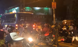 Hiện trường vụ tai nạn.