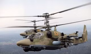 Trực thăng 'cá sấu' Ka-52 Nga phá hủy các thiết bị quân sự Ukraine