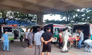 Nổ bình khí ga ở nhà máy đóng tàu Dung Quất, nhiều người bỏng nặng