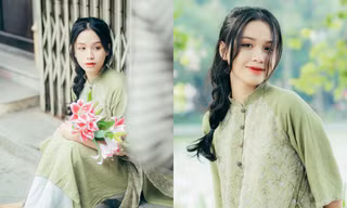 Nữ sinh 2K4 khoe nhan sắc xinh đẹp với áo dài cách tân gửi gắm ý nghĩa ‘Tết là để trở về’