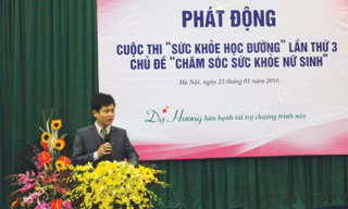 Ông Nguyễn Xuân Thành - Phó vụ trưởng Vụ Giáo dục Trung học phát biểu tại Buổi phát động.