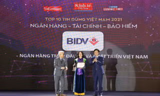 Thẻ tín dụng BIDV Visa Platinum Cashback Online lọt Top 10 Tin dùng Việt Nam 2021