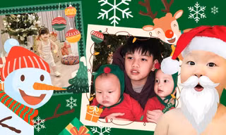Không khí Noel sớm ngập tràn với loạt ảnh siêu đáng yêu của "thiên thần nhỏ" nhà sao Việt