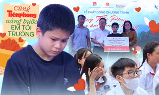 Cùng Tiền Phong nâng bước em tới trường: Xúc động chuyện bạn nhỏ mất cha ở Làng Nủ