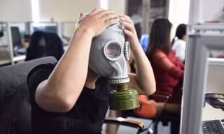 Mặt nạ chống độc. Ảnh: Quảng Triệu
