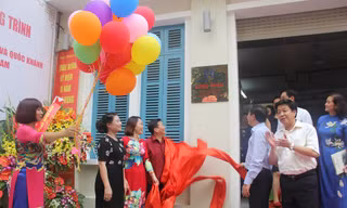 Lễ gắn biển trường mầm non Họa Mi