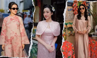 Loạt "nàng dâu hào môn" từ Hà Tăng tới Đỗ Mỹ Linh đều chuộng kiểu áo dài này