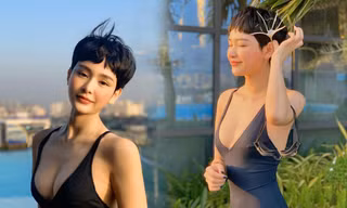 Sau nghi vấn hẹn hò Quang Hải, Hiền Hồ gây 'bão' vì bộ ảnh bikini rực lửa