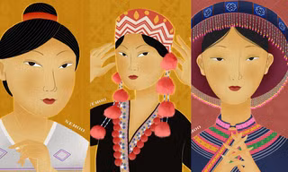 Họa sĩ Việt đang sống tại Mỹ ‘gây sốt’ với bộ tranh tái hiện vẻ đẹp 54 dân tộc Việt Nam 