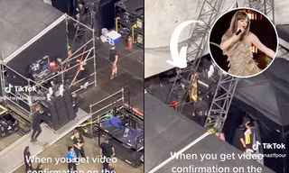 1001 chiêu "ẩn thân chi thuật" của sao: Taylor Swift "đam mê" trốn trong thùng dụng cụ
