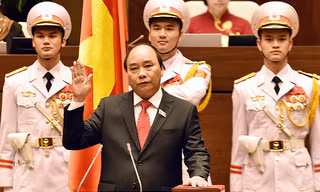 Thủ tướng Chính phủ Nguyễn Xuân Phúc tuyên thệ trước Quốc hội tháng 4/2016. 