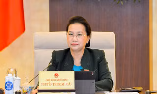 Chủ tịch Quốc hội Nguyễn Thị Kim Ngân tại phiên họp Uỷ ban Thường vụ Quốc hội. Ảnh QH