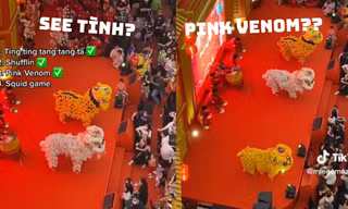 Múa lân kiểu Gen Z: Từ hit "See Tình" đến "Pink Venom", các chú lân đều “cân” tất!