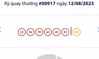 Tấm vé số may mắn trúng giải Jackpot hơn 250 tỷ đồng. 