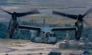 Máy bay cánh xoay MV-22B Osprey của Thủy quân lục chiến Mỹ trong cuộc diễn tập Kamandag 3 gần vịnh Subic của Philippines. Ảnh: US Marine Corps.