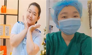 Nữ sinh Y Dược xung phong vào bệnh viện hỗ trợ, chăm sóc bệnh nhân F0