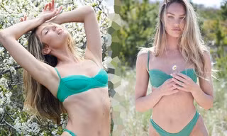 'Biểu tượng nhan sắc Nam Phi' mặc bikini gợi cảm ngây ngất giữa cánh đồng hoa 