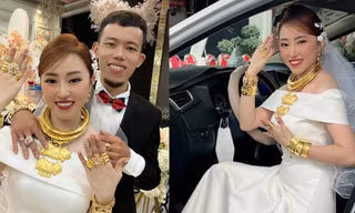 Sự thật về cô dâu Vĩnh Long đeo 11 cây vàng nặng trĩu người