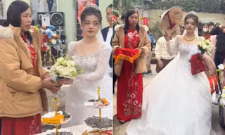 Đám cưới vắng chú rể ở Thanh Hóa, cô dâu một mình lễ gia tiên, ra mắt quan khách