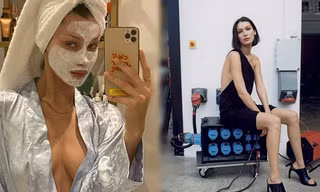 Bella Hadid 'thả rông vòng 1' trong ảnh selfie