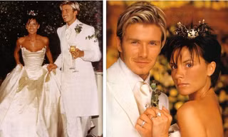David và Victoria Beckham trong đám cưới vào ngày 4/7/1999.