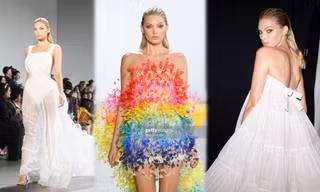 'Thiên thần nội y' Elsa Hosk 'thả rông' vòng 1 trong show Nguyễn Công Trí