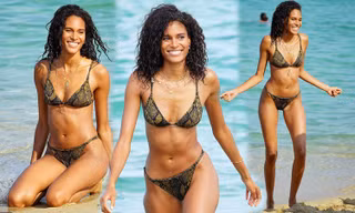 Cindy Bruna ‘thả dáng’ nuột, khoe chân dài 'cực phẩm' với bikini