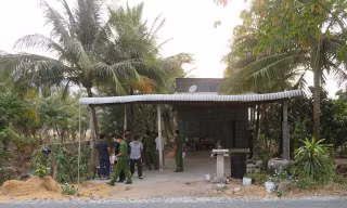 Hiện trường xảy ra vụ án.