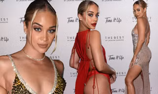 Siêu mẫu Jasmine Sanders mặc váy khoe trọn vòng 3 trong tiệc sinh nhật