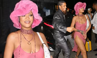 Rihanna mặc váy trễ nải, không nội y 'nóng mắt' đi chơi với bạn trai