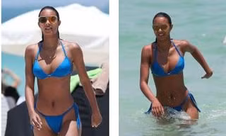 'Thiên thần nội y' Lais Ribeiro phô 3 vòng 'bỏng rẫy' ở biển