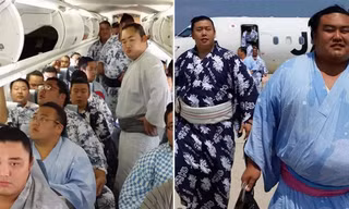 Hi Hữu: Máy bay không chở nổi khách sumo vì sợ... hết nhiên liệu
