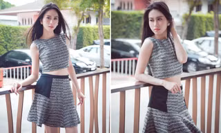 Hoa hậu Đông Nam Á Triều Thu khoe eo thon quyến rũ