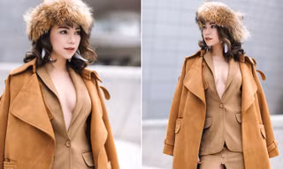 Trà Ngọc Hằng chịu lạnh 5 độ, gợi cảm dự Seoul Fashion Week 