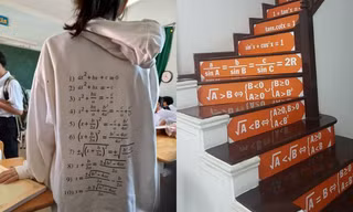 Nỗi “ám ảnh” với môn Toán: Hội “nhất quỷ nhì ma” in cả loạt công thức lên áo mặc