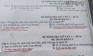 Đề kiểm tra môn Toán toàn là “Rap Việt“: Đây chính là thầy giáo “bắt trend” nhất năm!