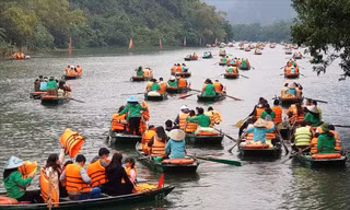 Tam Cốc- Tràng An được xem là điểm đến của du khác khi đến Ninh Bình - Ảnh: Hoàng Long