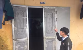 Phòng 102 Ký túc xá trường CĐ nghề Việt- Đức- nơi xảy ra vụ việc trấn cướp. Ảnh: TL