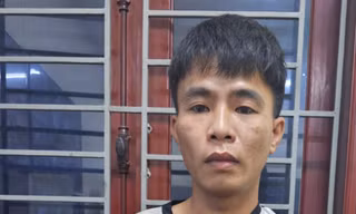 Đối tượng Huy tại Cơ quan Công an.