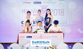 Ông Ngô Xuân Mạnh – TGĐ công ty Cổ phần Cơ Điện Lạnh Đại Việt cùng BTC HHVN 2018 ký kết hợp đồng tại họp báo