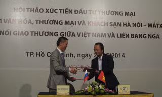 Đại diện Tập đoàn Dệt may Việt Nam và Công ty Incentra kí thỏa thuận nguyên tắc về thuê mặt bằng Trung tâm thương mại tại Trung tâm thương mại Hà Nội – Mátxcơva
