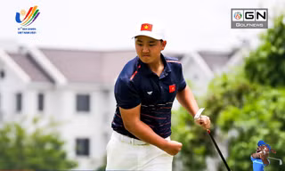 Trực tiếp Golf SEA Games 31: Golfer Anh Minh đánh điểm âm vòng 1