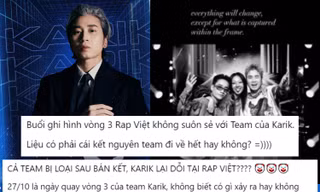 Karik đăng dòng trạng thái ẩn ý về Rap Việt, hủy theo dõi giám khảo Thái VG