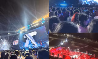 Concert ATSH D-5 tưởng hạ nhiệt mà tạo khung cảnh hoành tráng, Fanzone bị than quá tải