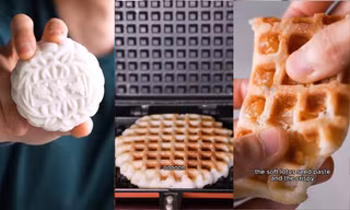 Biến bánh Trung thu thừa sau mùa Trăng rằm thành bánh waffle độc đáo, lạ miệng