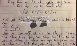 Bản kiểm điểm 'cực chất' của nam sinh khiến dân mạng cười bò
